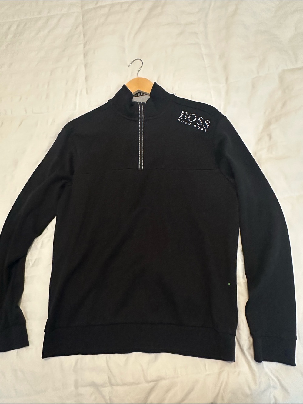 Hugo Boss Black Quarter-Zip Logo Pullover